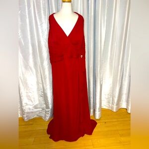 David’s Bridal halter dress. Size 22. Red.